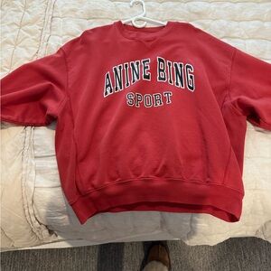 Anine Bing Red Sport Sweatshirt